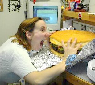 Giant burger attack, classic forum meme moment