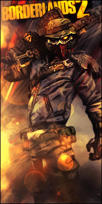 Borderlands 2 psycho mask GFX art piece