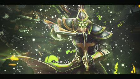 Master Yi GFX signature from old LoL forum art