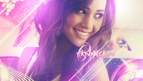 Sparkly pink signature GFX with crew watermark