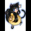Anime-style cat girl avatar with blue eyes