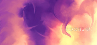 Dreamy purple-gold smoke art signature