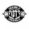 Double Trouble crew badge, star-studded black and white emblem