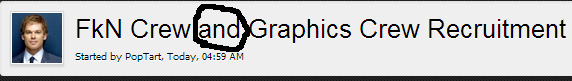 Forum thread title bar with FkN crew tag