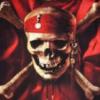 Skull and crossed pistols piece, classic pirate-themed forum art