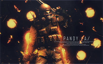 Fiery soldier signature art with dramatic embers and light
