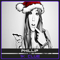 Festive girl avatar rocking a Santa hat