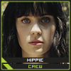 Hippie crew avatar with stylized portrait glow