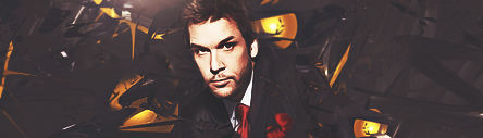 Dramatic portrait GFX with fiery abstract shard background