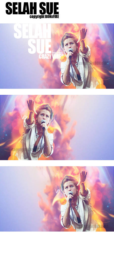 Selah Sue GFX art with fiery gradient effects