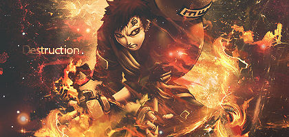 Fiery warrior GFX art, pure forum-era destruction vibes